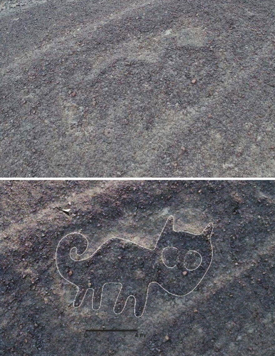 143 de Noi Geoglife Descoperite in Regiunea Nazca Pampa, Peru