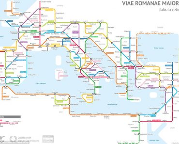 Reteaua De Drumuri A Imperiului Roman Prezentata Ca o Harta De Metrou